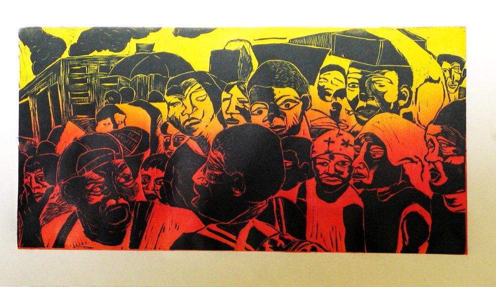 leni fried art print "Katrina's Wake"