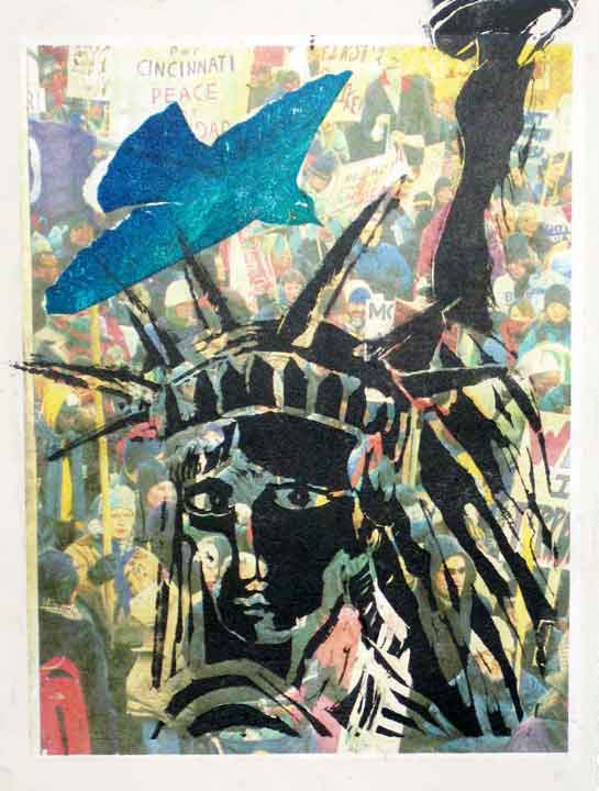 leni fried art print "No To War"