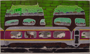 commuter rail humorous art print