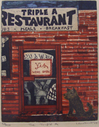 the triple a restaurant art print