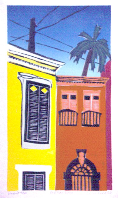 old san juan travel art prints